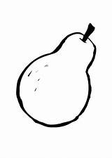 Pear Coloring Template Pages Printable Sheets Food Drawing Clipart Choose Board sketch template