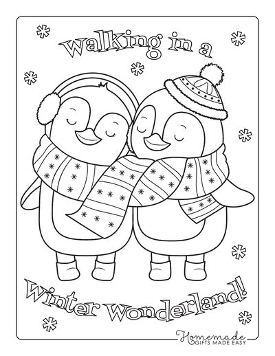 printable winter coloring pages  kids adults
