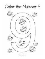 Number Coloring Color Worksheets Pages 9th Birthday Preschool Worksheet Mini Books Numbers Twistynoodle Happy Kids Noodle Twisty Printable Tracing Choose sketch template