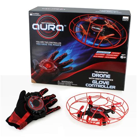 aura drone  glove controller packaging  contents drone aura joystick controllers