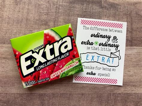 instant  extra gum appreciation printables   tags gifts