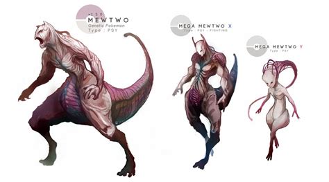 Mewtwo Mega Evolutions By Mrredbutcher On Deviantart