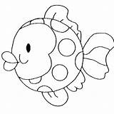 Fish Coloring Printable Pages Kids Funny Rainbow Template Via Tropical sketch template