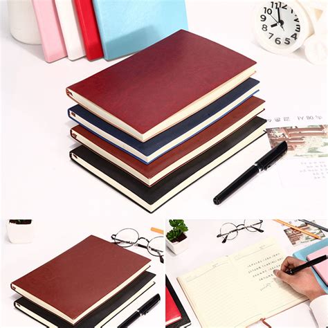 color random soft cover pu leather notebook writing journal  page