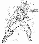 Goku Doodle Instinct Pages Dragonball sketch template
