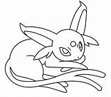 Espeon Coloring Pages Pokemon Umbreon Outline Color Getcolorings Getdrawings Print Colorings sketch template