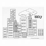 Coloring City Pages Building Printable Cityscape Perspective Colouring Choose Board Apartment sketch template