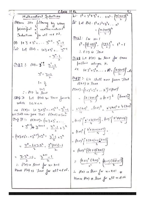 class  mathematical induction handwritten notes  shop