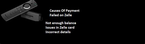 zelle payment failed