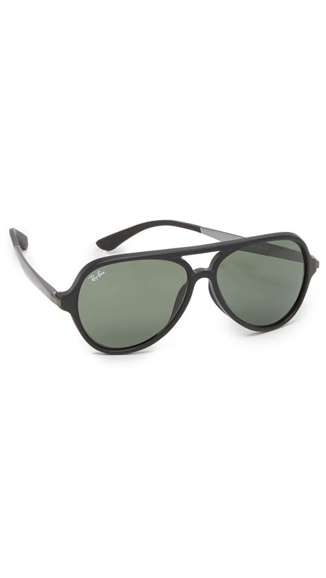 lyst ray ban full fit aviator sunglasses in black for men