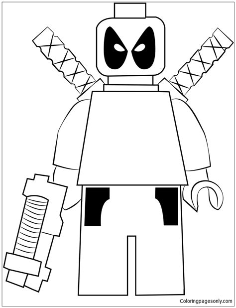 lego deadpool  coloring pages deadpool coloring pages coloring