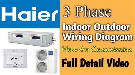 phase air conditioner wiring connection diagram   commissioning dc inverter ac youtube