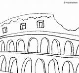 Colosseum Coloring Drawing Roman Getdrawings Drawings Getcolorings Coliseum Print sketch template
