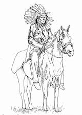 Indiano Indianer Damerica Ausmalen Adulti Justcolor Ausdrucken Indiani Indians Malen Pferde Erwachsene Chief Indien Cheval Calming Zeichnungen Inde Adulte Weiß sketch template