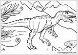 Allosaurus Coloring Dinosaur Pages Color Dinosaurs Online Getcolorings Printable sketch template