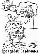Krab Krusty Spongebob Coloring Dreaming Color sketch template