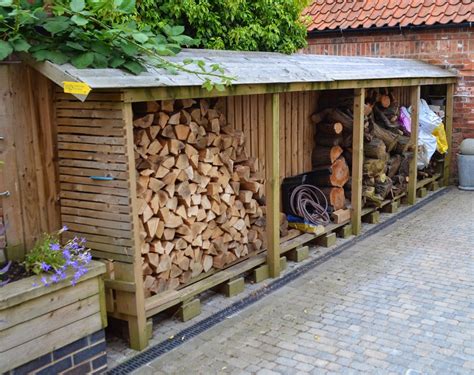 lean  firewood shed plans