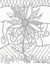 Coloring Pages Doodle Adults Printable Cool Adult Alley Kids Doodles Flower Colouring Lets Sheets Sunflower Nature Color Sheet Book Print sketch template