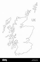 Scotland Outline Map Silhouette Alamy Stock Illustration High sketch template