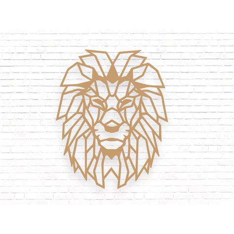 geometrische leeuwenkop wanddecoratie kopen stickermaster
