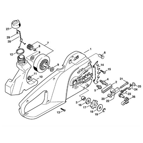 stihl mse    electric chainsaw mse    parts diagram handle housing