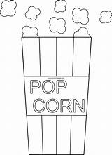 Corn Pop Coloring Wecoloringpage Popcorn sketch template