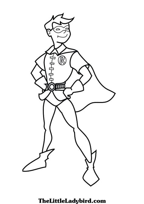 robin superhero coloring pages  getcoloringscom  printable