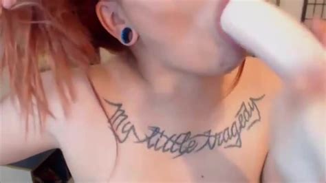 Spitting Chubby Redhead With Tattoo And Glasses Porn 17