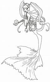 Winx Coloring Musa Club Pages Mermaid Deviantart Fra Gemt Login sketch template