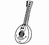 Mandolina Guitarra Mandolino Dibujar Guitarras Dibujoscolorear Pequeña Acolore Pequena sketch template