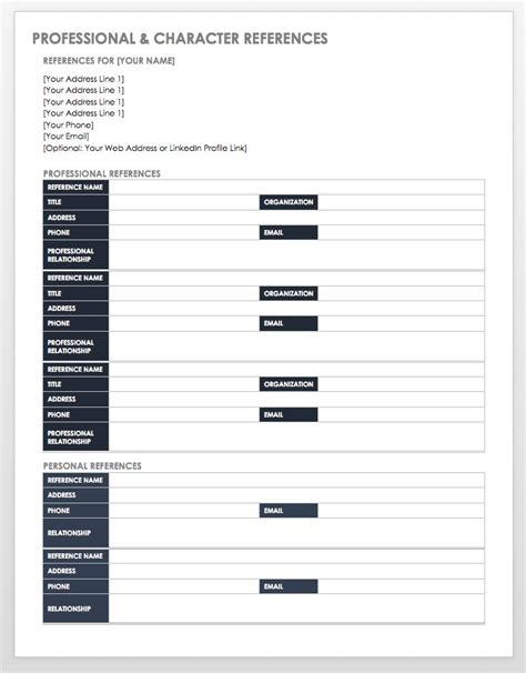 reference list templates  xlsx docs  formats list template