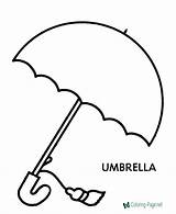 Coloring Preschool Umbrella Pages sketch template
