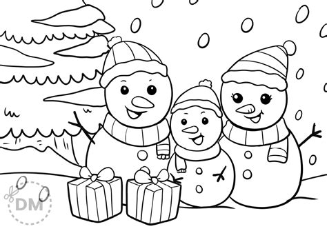 printable snowman coloring page  kids diy magazinecom