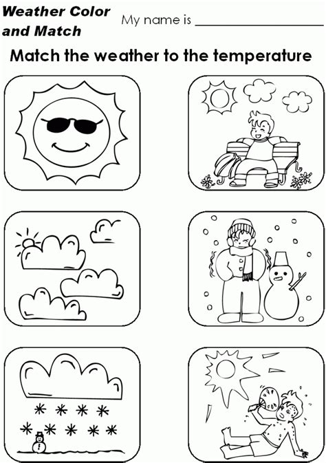 weather printables  preschool kindergarten weather worksheets