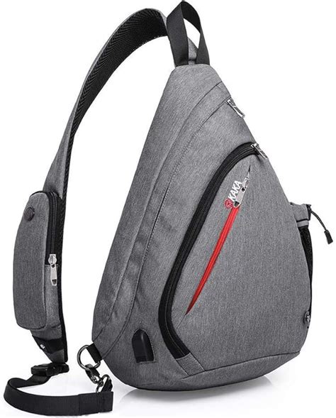 sling baglarge crossbody backpack chest shoulder backpack waterproof travel  usb charging