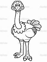 Ostrich Coloring Clipart Pages Emu Kids Printable Vector Preschool Animal Clip Zvířata Getcolorings Texture Illustrations Obrázky Kindergarten Omalovánky Clipartmag Clipground sketch template
