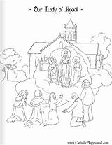 Coloring Lady Knock August 21st Catholic sketch template