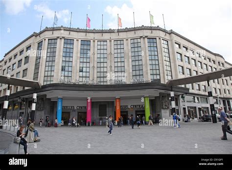belgium brussels central railway station stock photo alamy