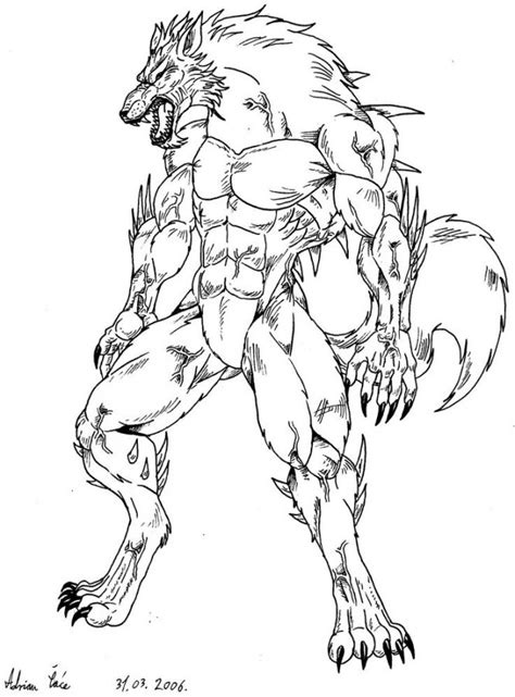 werewolf coloring pages letscoloritcom werewolf coloring