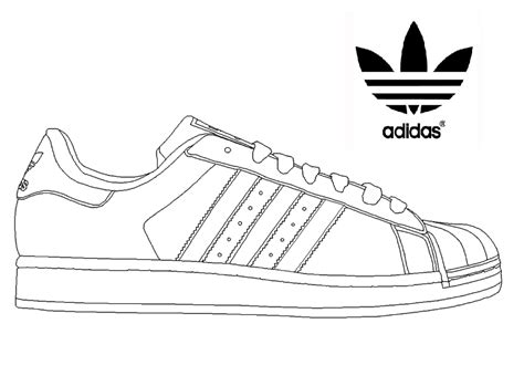 adidas superstar sneakers coloring page