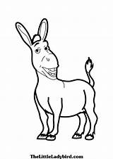 Donkey Coloring Baby Pages Getdrawings sketch template