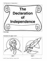Declaration Independence Activities Kindergarten Printable Book Grade July Teachervision Little 4th Coloring 3rd Pages American Symbols Template Books History Fourth sketch template