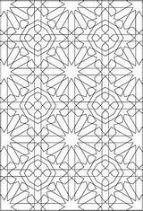 Coloring Pages Islamic Pattern Alhambra Adult Geometric Book Print Designs Colouring Dover Books Patterns Publications Printable Color Google Mandala Creative sketch template