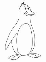 Penguin Coloring Pages Printable Simple Simply Happy sketch template
