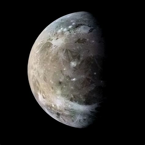 ganymede the largest of the galilean moons of jupiter and the largest