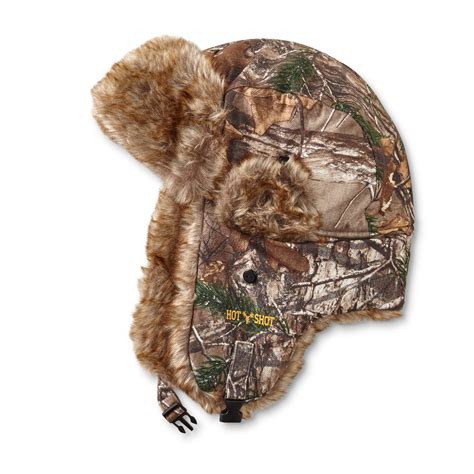 realtree mens hot shot faux fur trapper hat camouflage shop    shopping earn