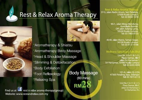 the beauty regime my massage at rest n relax aroma therapy