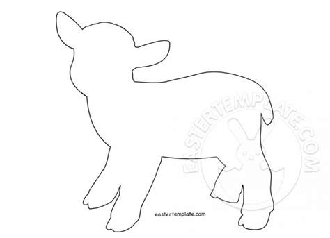 easter lamb template coloring page easter template