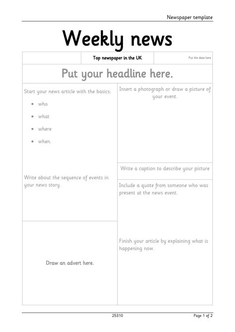 newspaper template  microsoft word newspaper template report