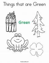 Coloring Things Green Color Pages Worksheets Preschool Colors Kids Twistynoodle Kindergarten Activities Worksheet Printable Sheets Letter English Book Primary Toddler sketch template